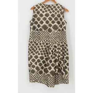 Pauw Amsterdam Structured Dress Metallic Snake Print Architectural Career Size 4